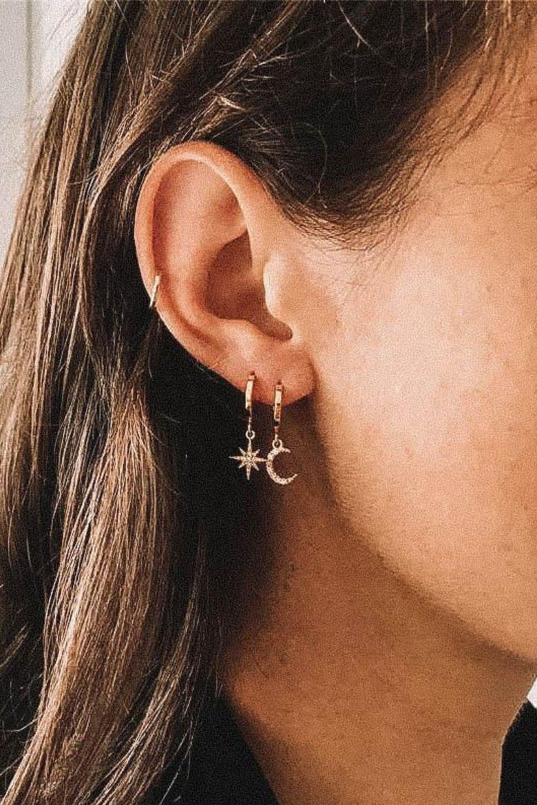 Summer Night Earrings, Alternate, color, Gold