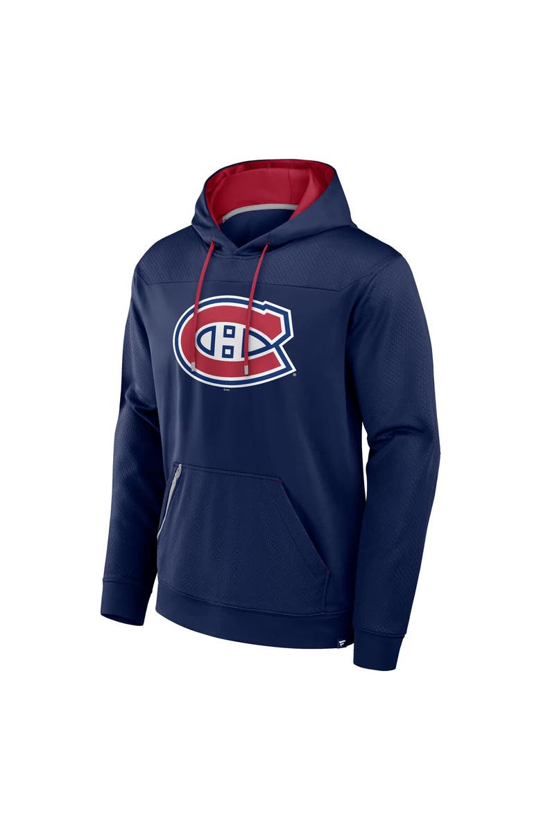 FANATICS Men's Fanatics  Navy Montreal Canadiens Defender Pullover Hoodie, Alternate, color, 