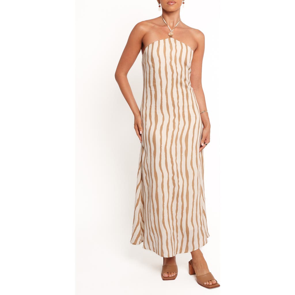 Petal And Pup Petal & Pup Kim Halter Maxi Dress In Brown