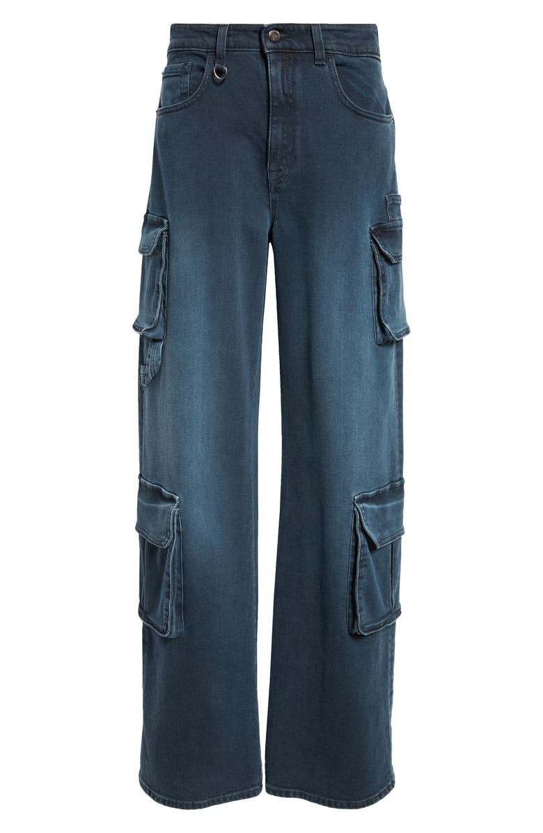 Emporio Armani Straight Leg Cargo Jeans, Alternate, color, 