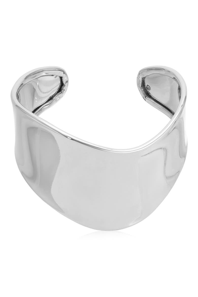 Smooth Cuff Bracelet, Main, color, SILVER