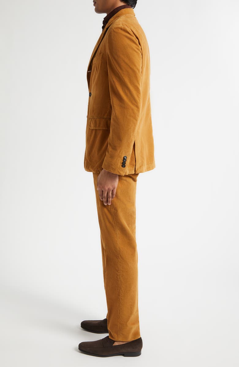 Massimo Alba Cotton Corduroy Suit, Alternate, color, Bronze