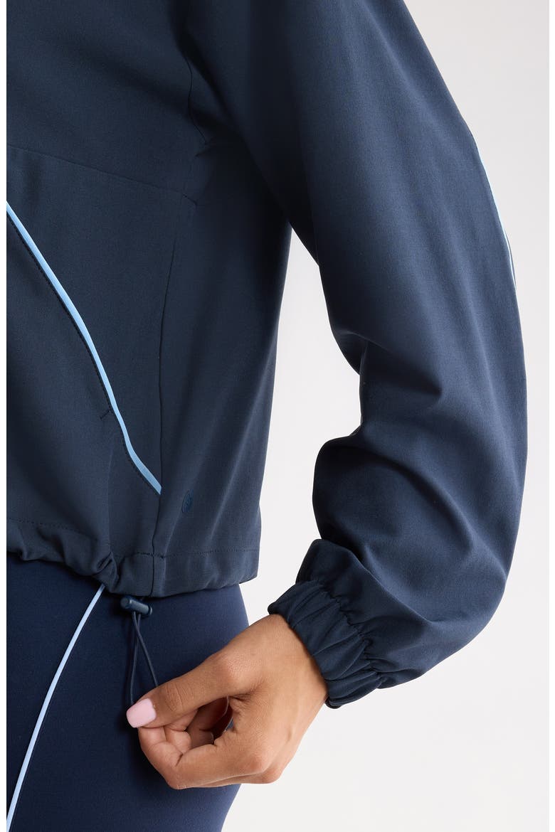 Piped Half Zip Pullover, Alternate, color, NAVY SAPPHIRE