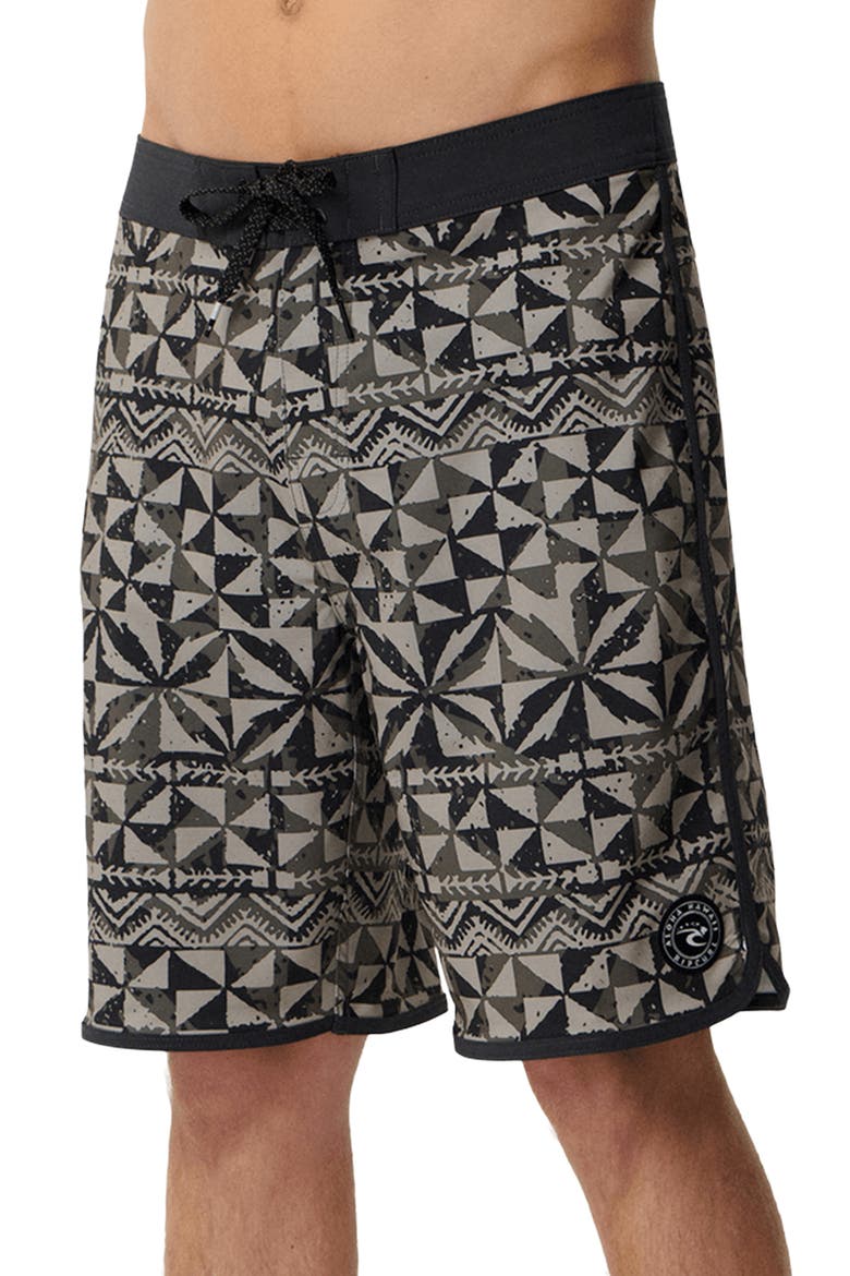 Mirage Big Tapa Board Shorts, Main, color, MILITARY GREEN