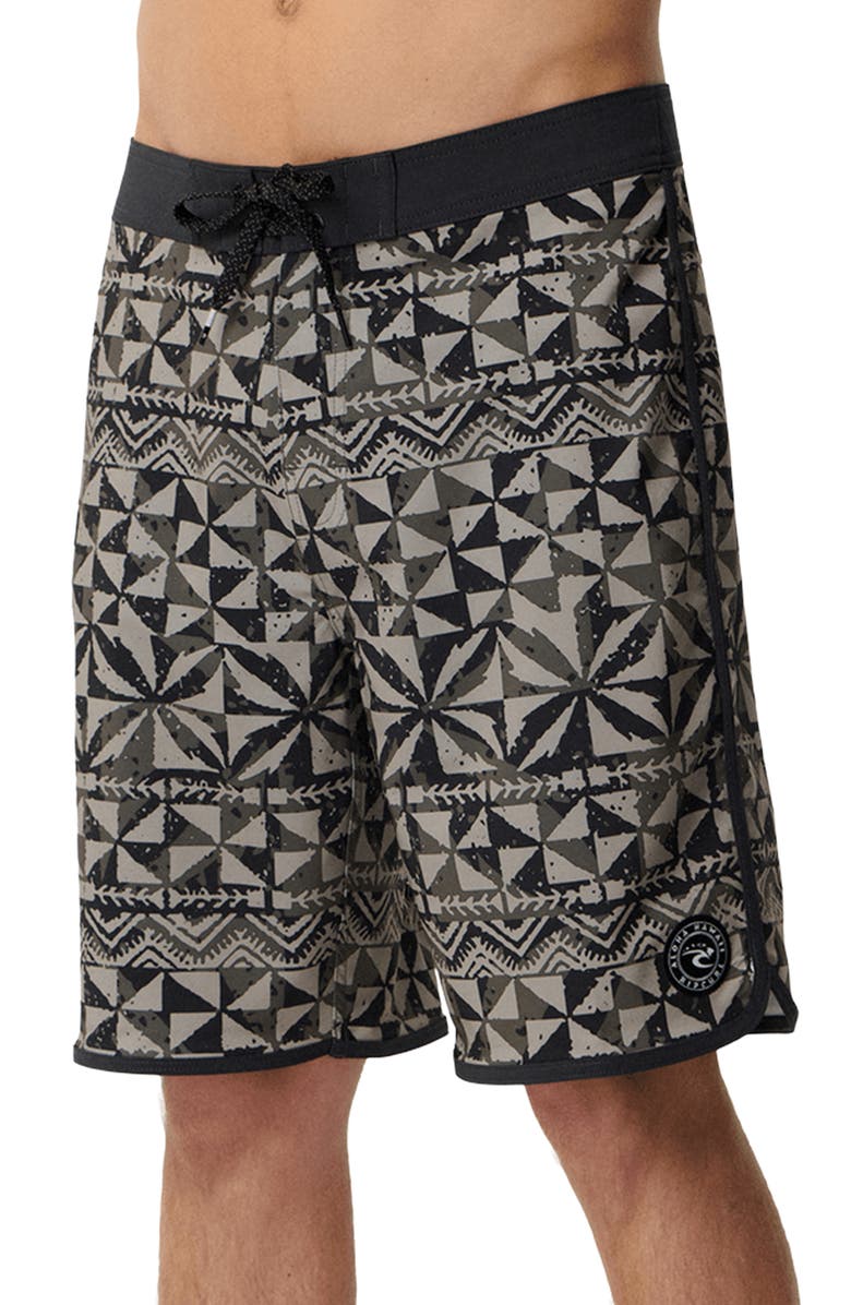 Rip Curl Mirage Big Tapa Board Shorts, Main, color, Military Green