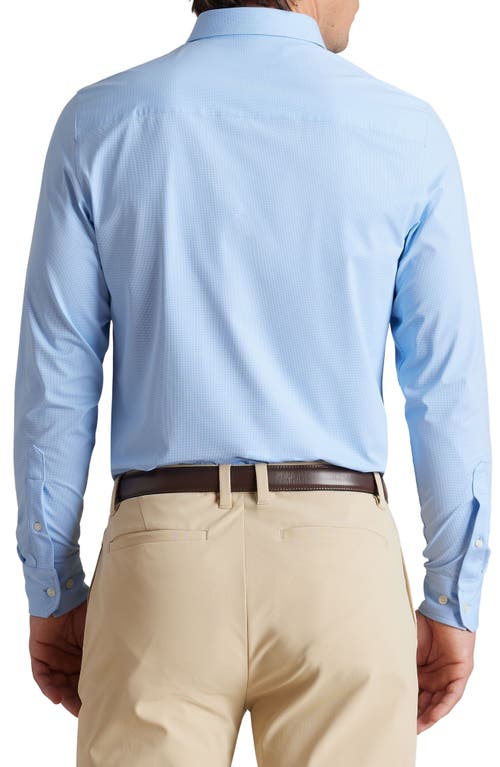 Rhone Commuter Slim Fit Performance Button-up Shirt In Blue Mini Windowpane