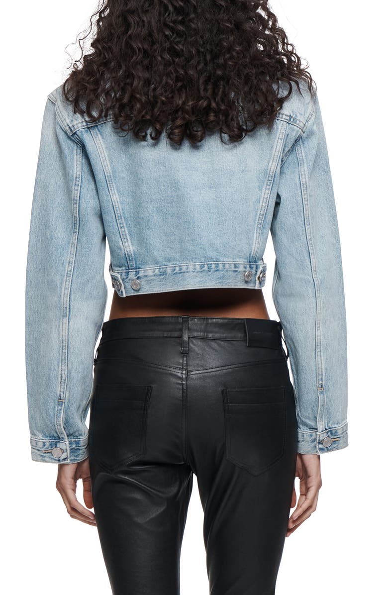 PURPLE BRAND Crop Denim Jacket, Alternate, color,