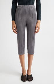 Pleats Please Issey Miyake Pleated Crop Skinny Pants