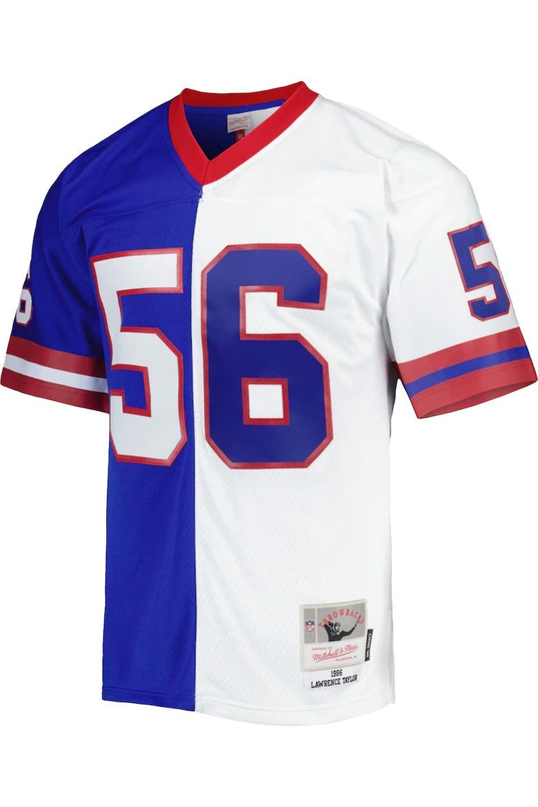 Men's Mitchell & Ness Lawrence Taylor Royal/White New York Giants 1986 Split Legacy Replica Jersey, Alternate, color, Royal