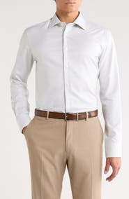 Jack Victor Mini Houndstooth Cotton Dress Shirt