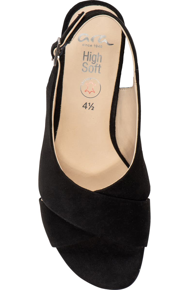 ara Petunia Slingback Sandal, Alternate, color, Black Suede