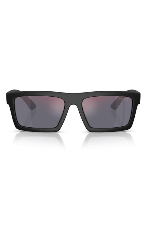 Prada Linea Rossa 55mm Rectangular Sunglasses