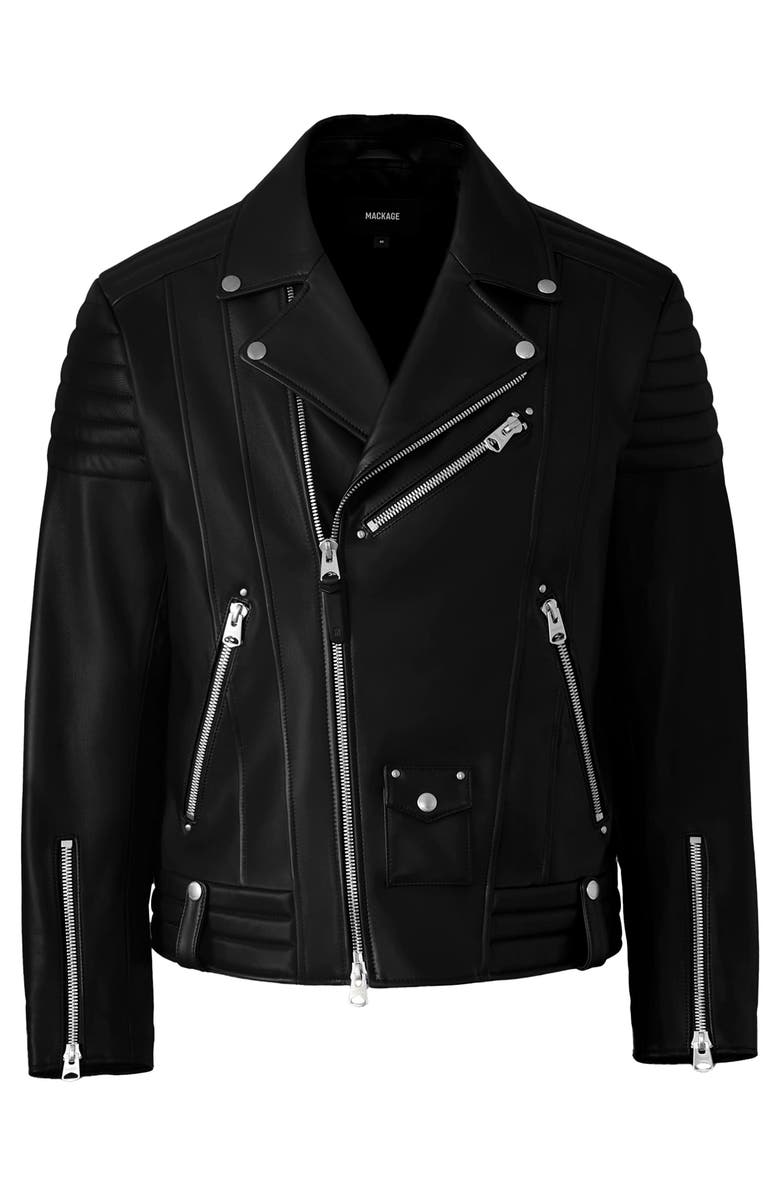 Mackage Kenneth Leather Moto Jacket, Alternate, color, 