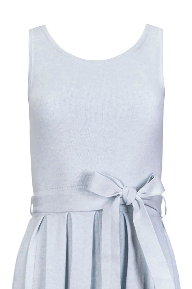 Women's Organic Pleated Sweater Knit Dress, Alternate, color, Light Blue Heather