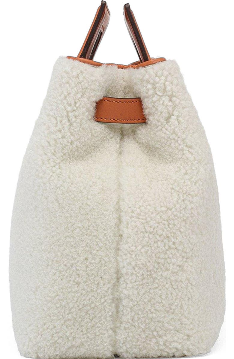 MCM Soft Diamond Shoulder Bag in Shearling and Leather, Alternate, color,