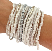 Erin McDermott Jewelry Shades of White Bracelet Stack
