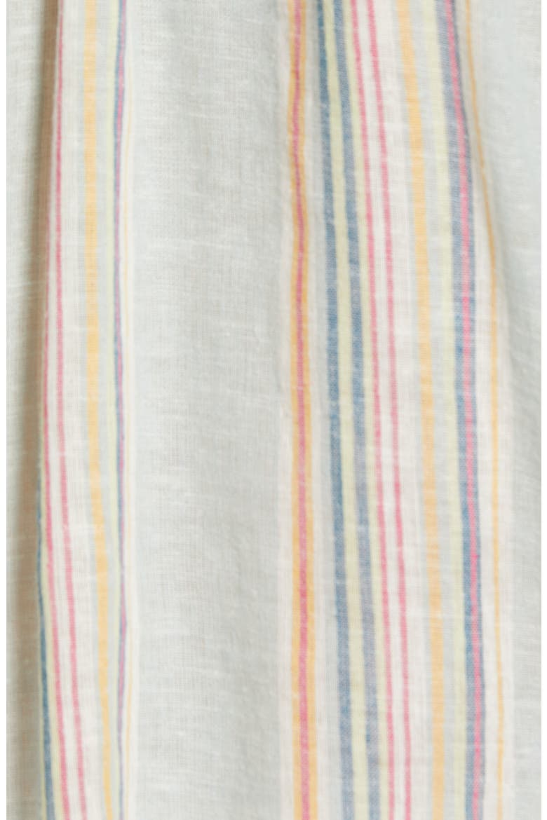 Brielle Stripe Tie Front Linen Blend Blouse, Alternate, color, SAG HARBOR STRIPE