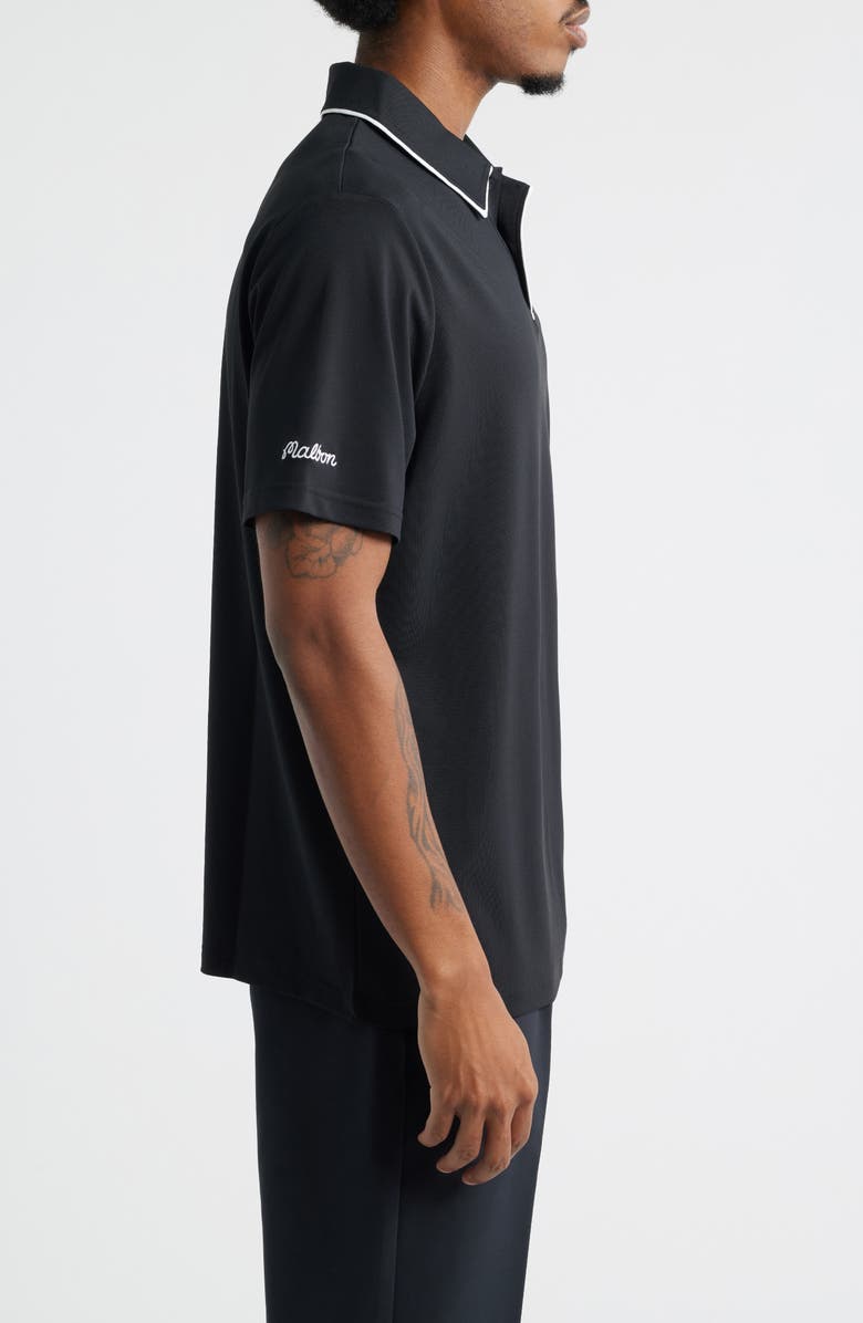 Malbon Golf Fairway Monarch Piqué Performance Golf Polo, Alternate, color, Black