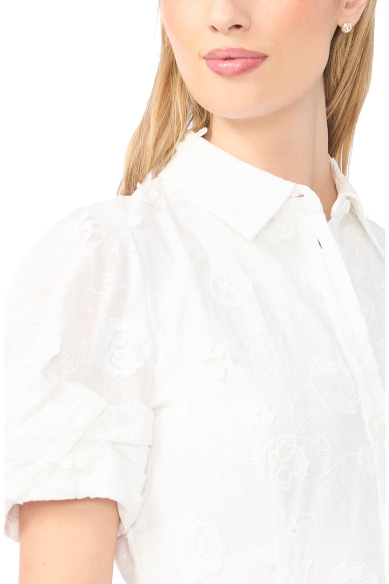 Violet Floral Embroidery Shirtdress, Alternate, color, NEW IVORY