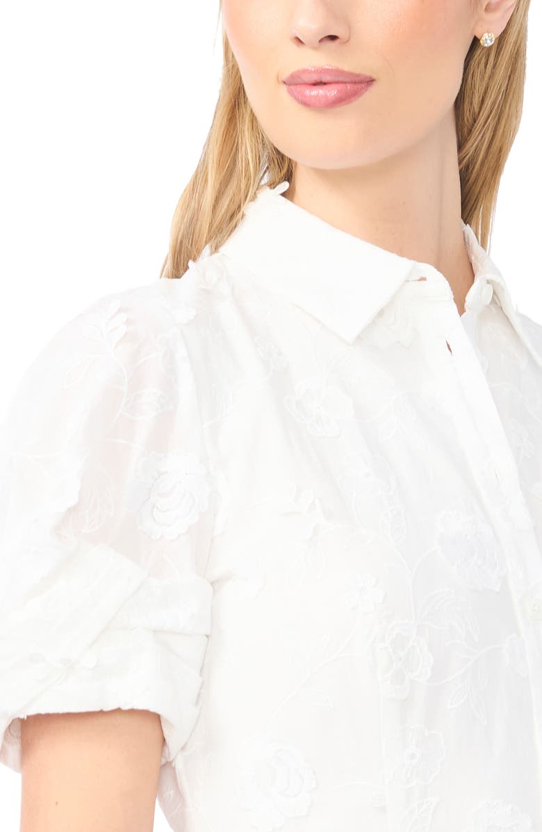 Ted Baker Violet Floral Embroidery Shirtdress, Alternate, color, New Ivory