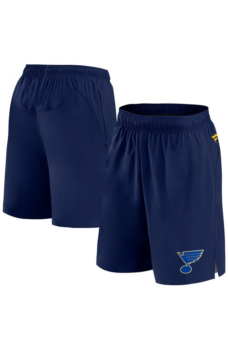 FANATICS Men's Fanatics  Navy St. Louis Blues Authentic Pro Tech Shorts, Main, color, Navy