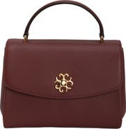 GORSKI Top Handle Leather Bag with Crossbody Strap