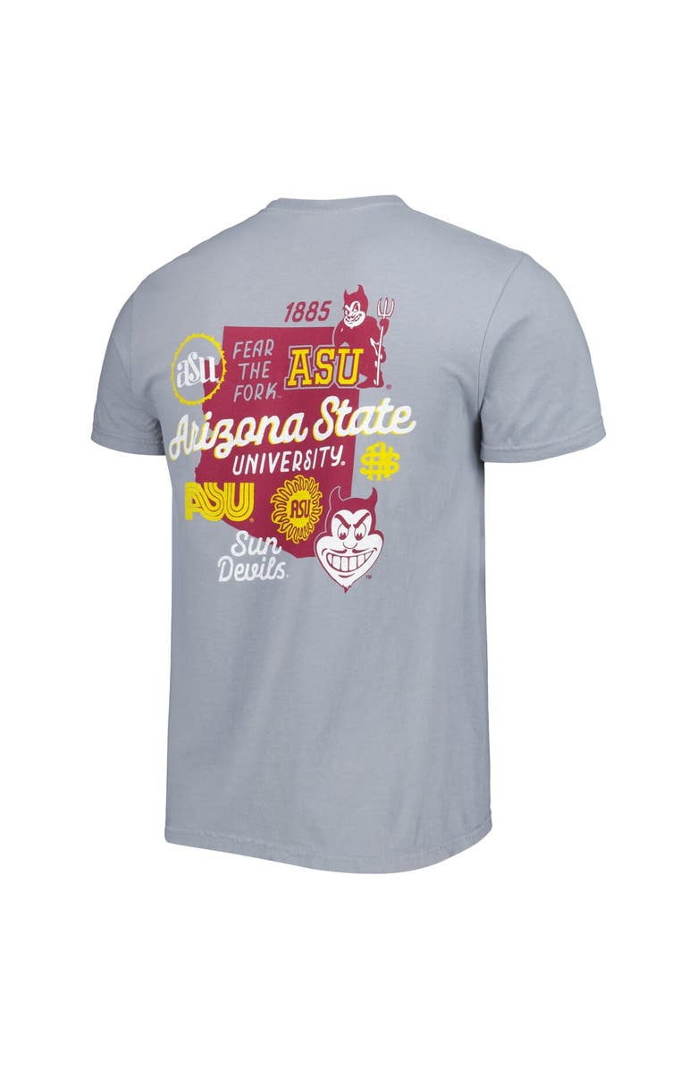 IMAGE ONE Men's Graphite Arizona State Sun Devils Vault State Comfort T-Shirt, Alternate, color, 