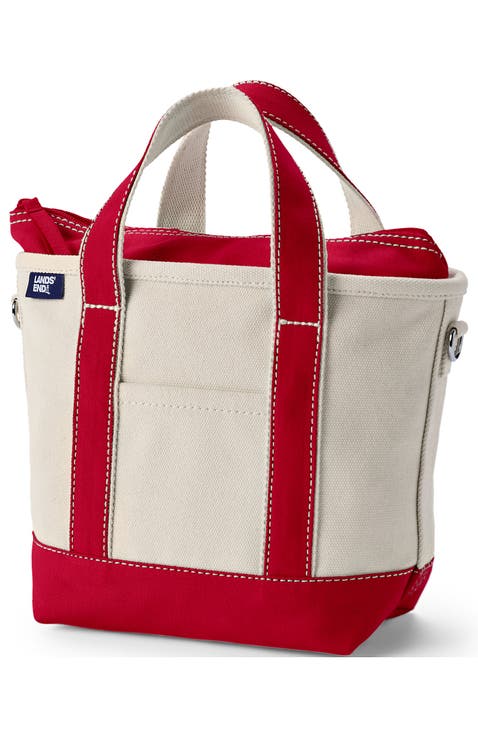 Zip Top Canvas Tote Bag