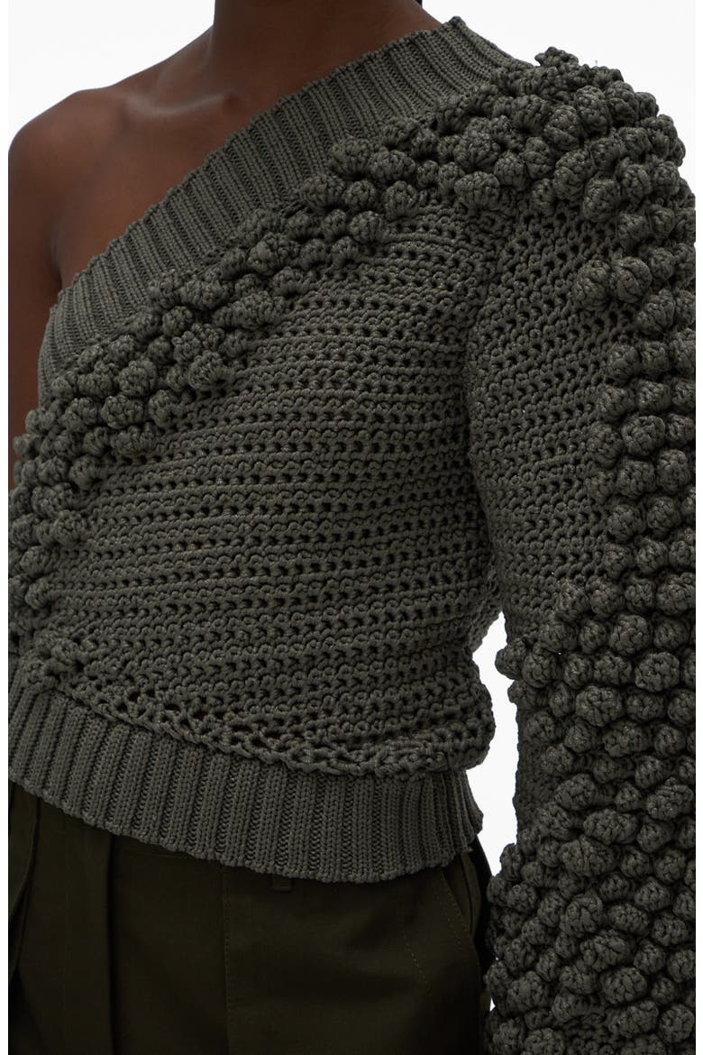 One-Shoulder Sweater, Alternate, color, HUNTER SAGE