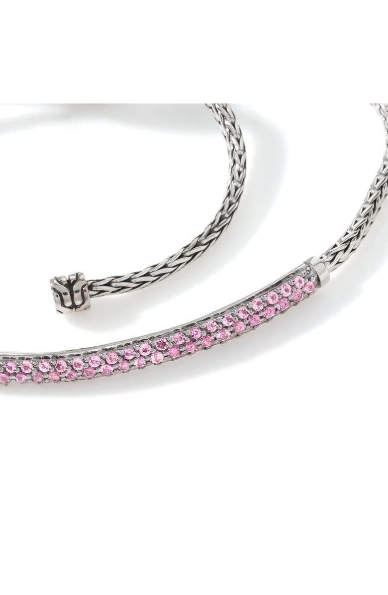John Hardy Classic Mini Pink Tourmaline Slider Bracelet, Alternate, color,
