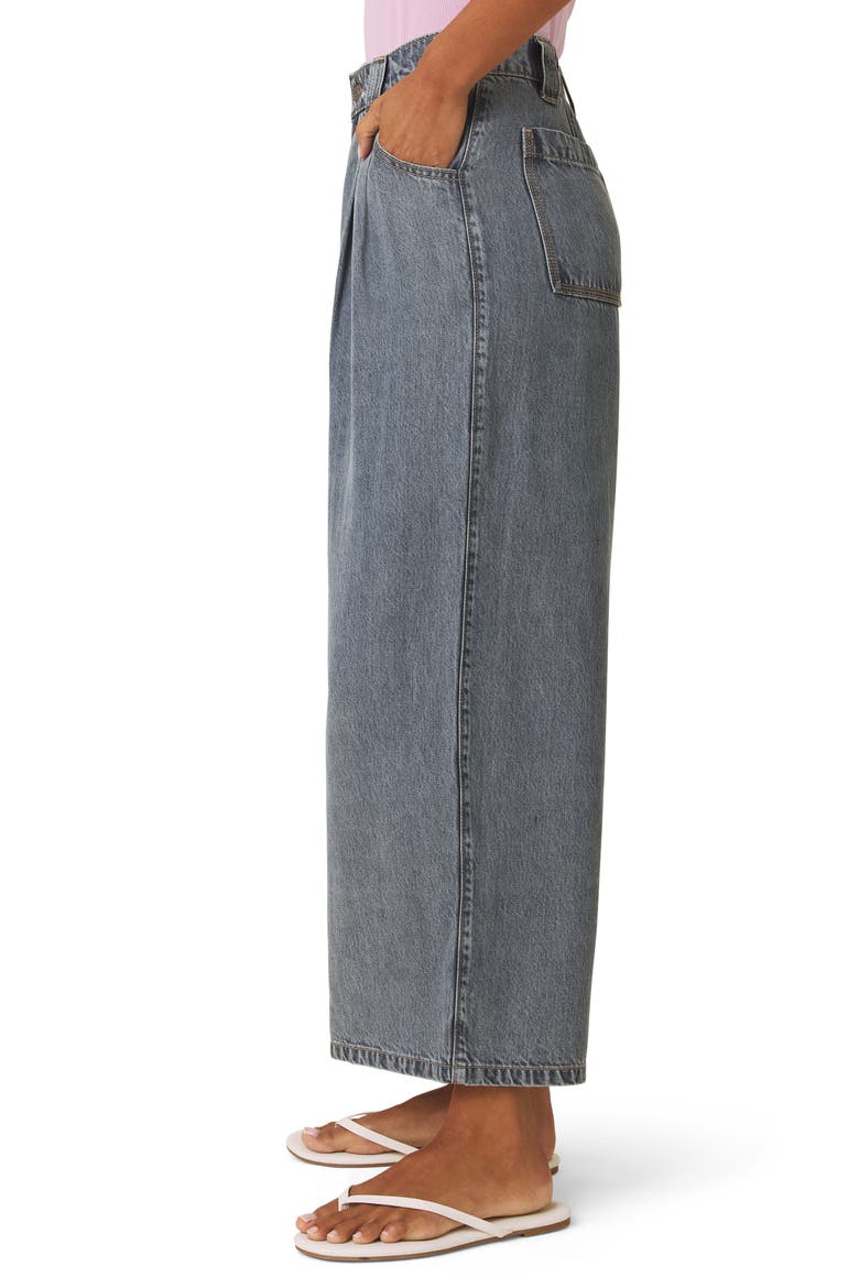 Spencer Wide Leg Pleat Crop Jeans, Alternate, color, INDIGO BLUE