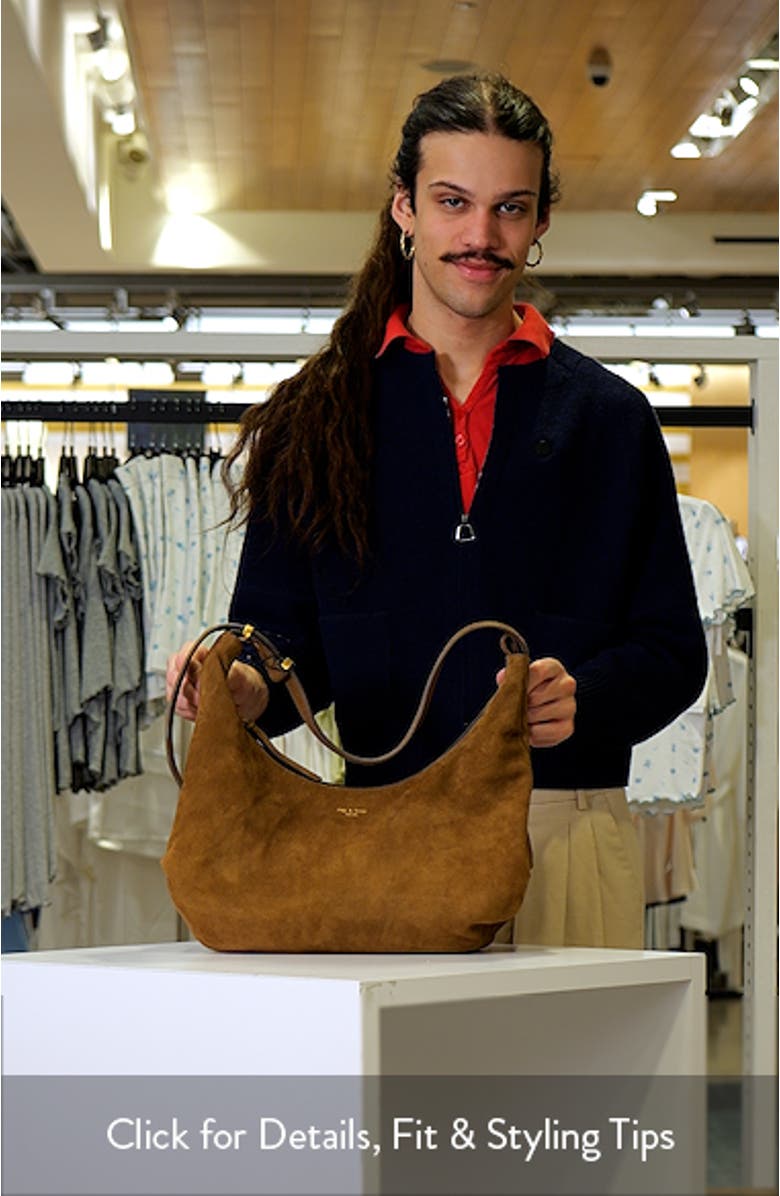 Large Hudson Suede Hobo Bag, sales video thumbnail