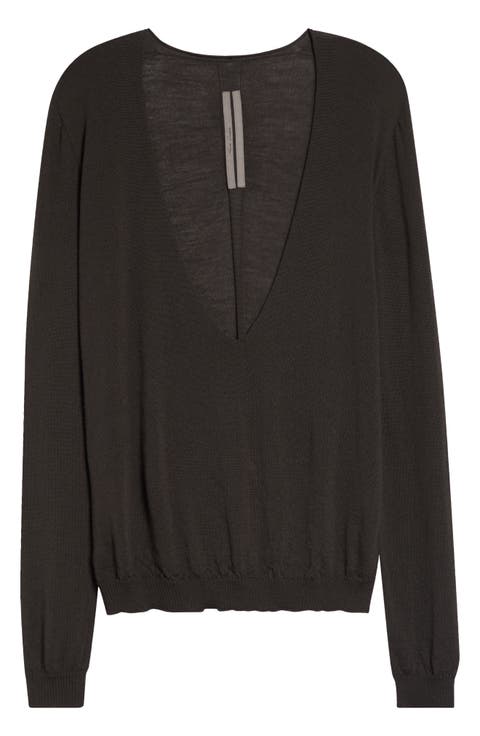 Extreme V-Neck Wool Sweater