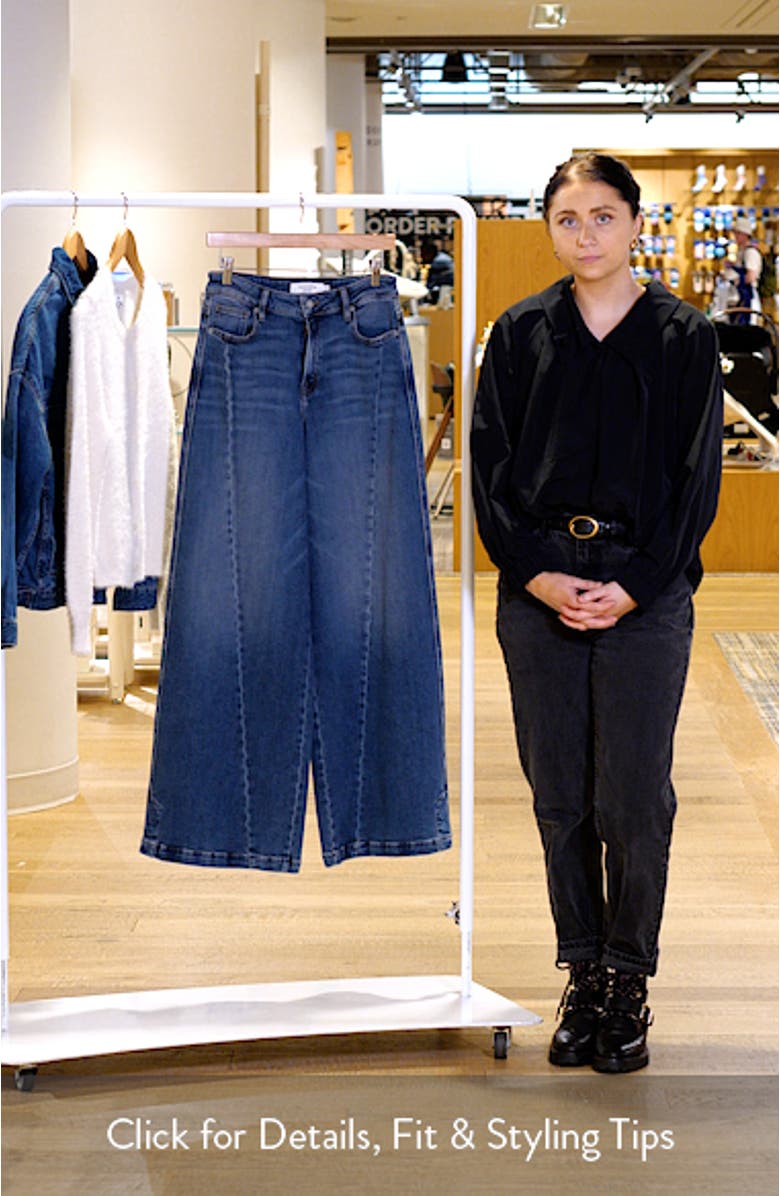 Twist Seam High Waist Super Wide Leg Jeans, sales video thumbnail