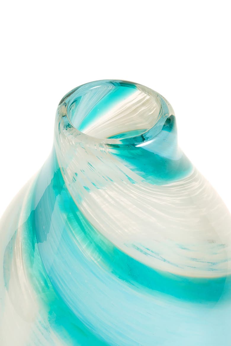 Macau Glass Vase 12 In, Alternate, color, Green