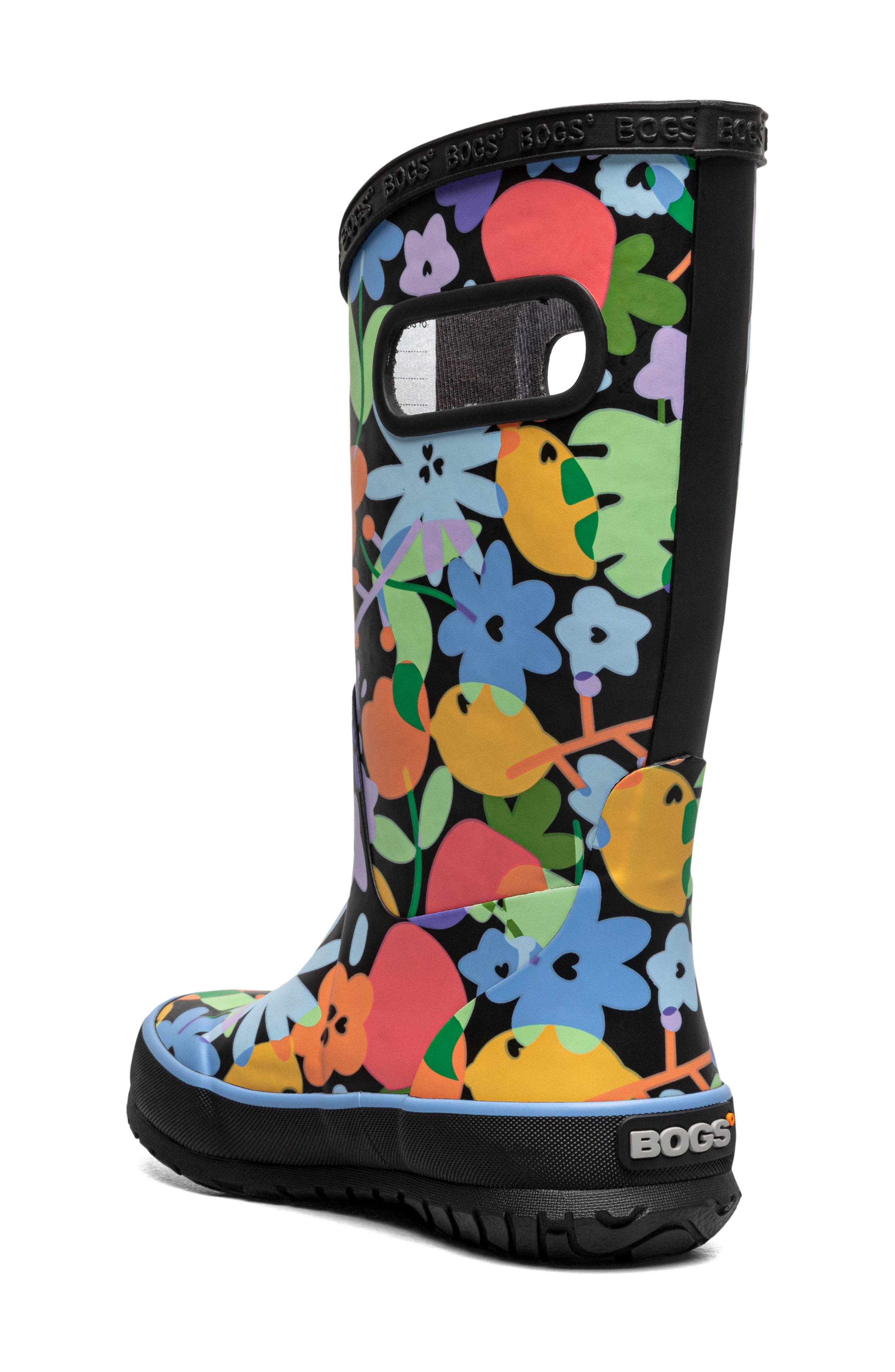 Bogs Kids' Waterproof Rain Boot, Alternate, color, Black Multi