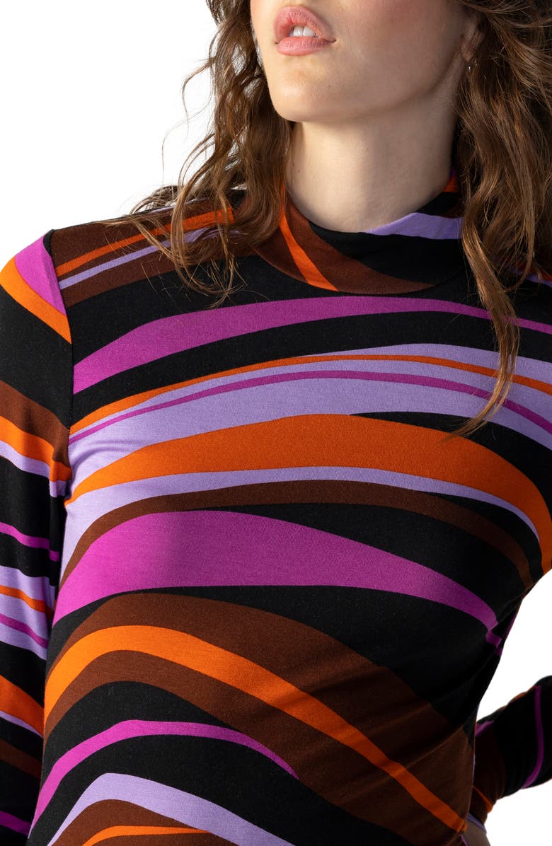 Sanctuary Slinky Mock Neck Top, Alternate, color,