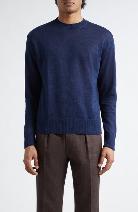 Flax & Cotton Crewneck Sweater