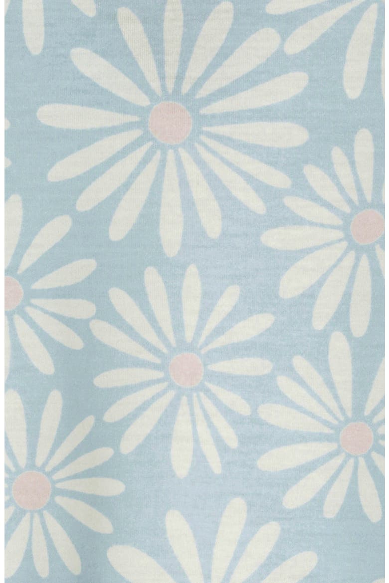 Kids' Print Two-Piece Short Pajamas, Alternate, color, BLUE DELICATE DAISY DAY