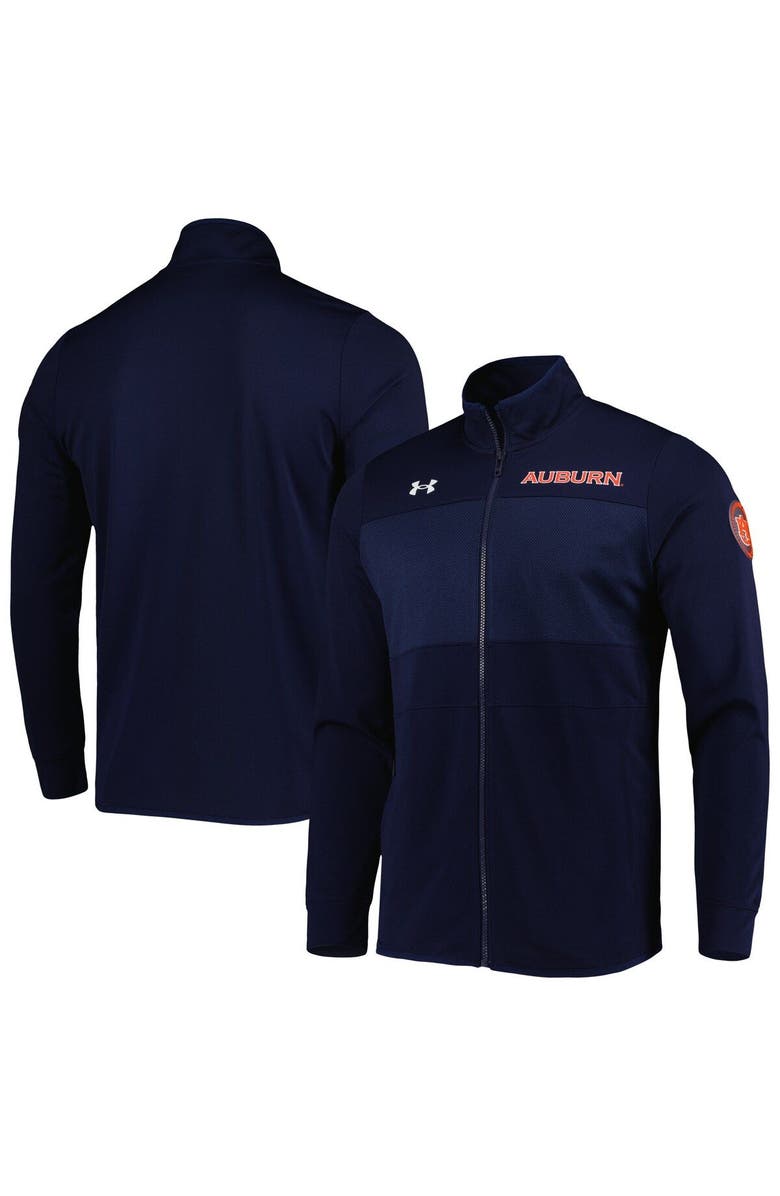 Under Armour Men's Under Armour Navy Auburn Tigers Knit Warm-Up Full-Zip Jacket, Main, color, Navy