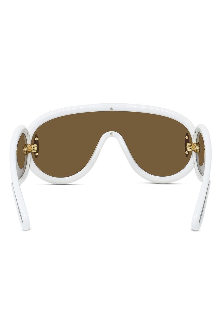 x Paula's Ibiza 56mm Mask Sunglasses, Alternate, color, IVORY / BROWN MIRROR