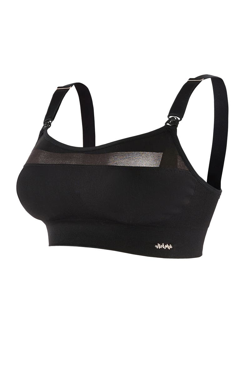 Cache Coeur Woma maternity and nursing sports bra, Alternate, color, Black