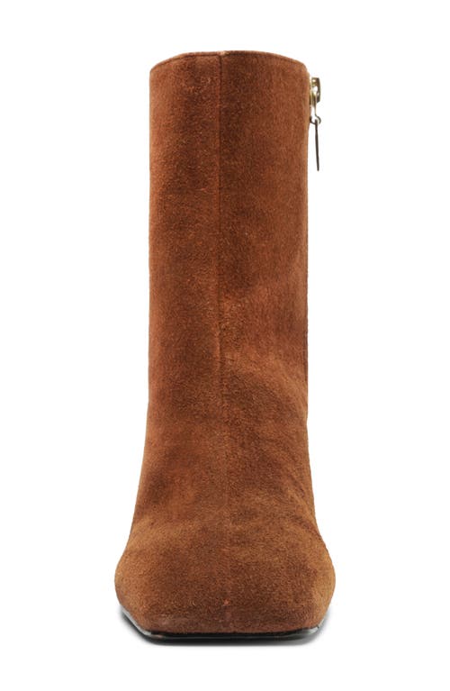 Schutz Leia Square Toe Boot In Brown