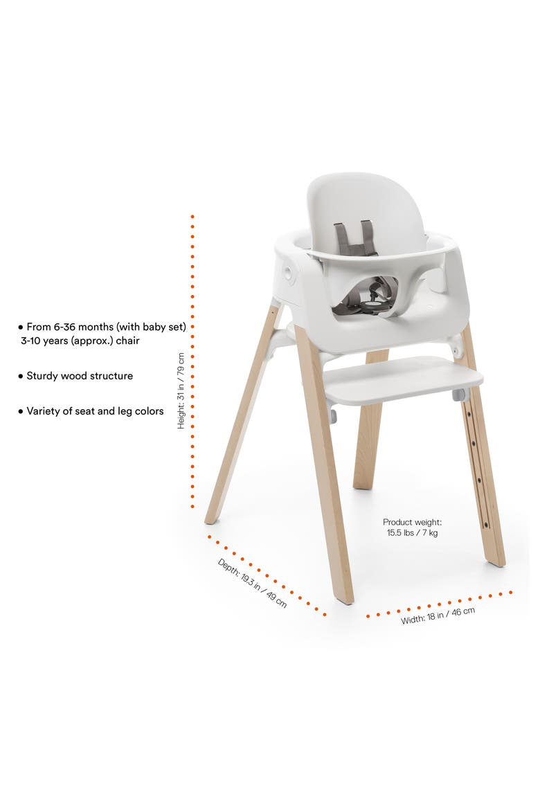 Steps™ Highchair, Alternate, color, BLACK / NATURAL