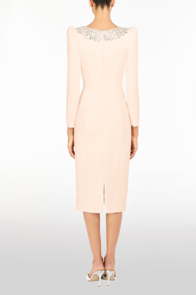 Jacquetta Embellished Midi Dress, Alternate, color, Morganite