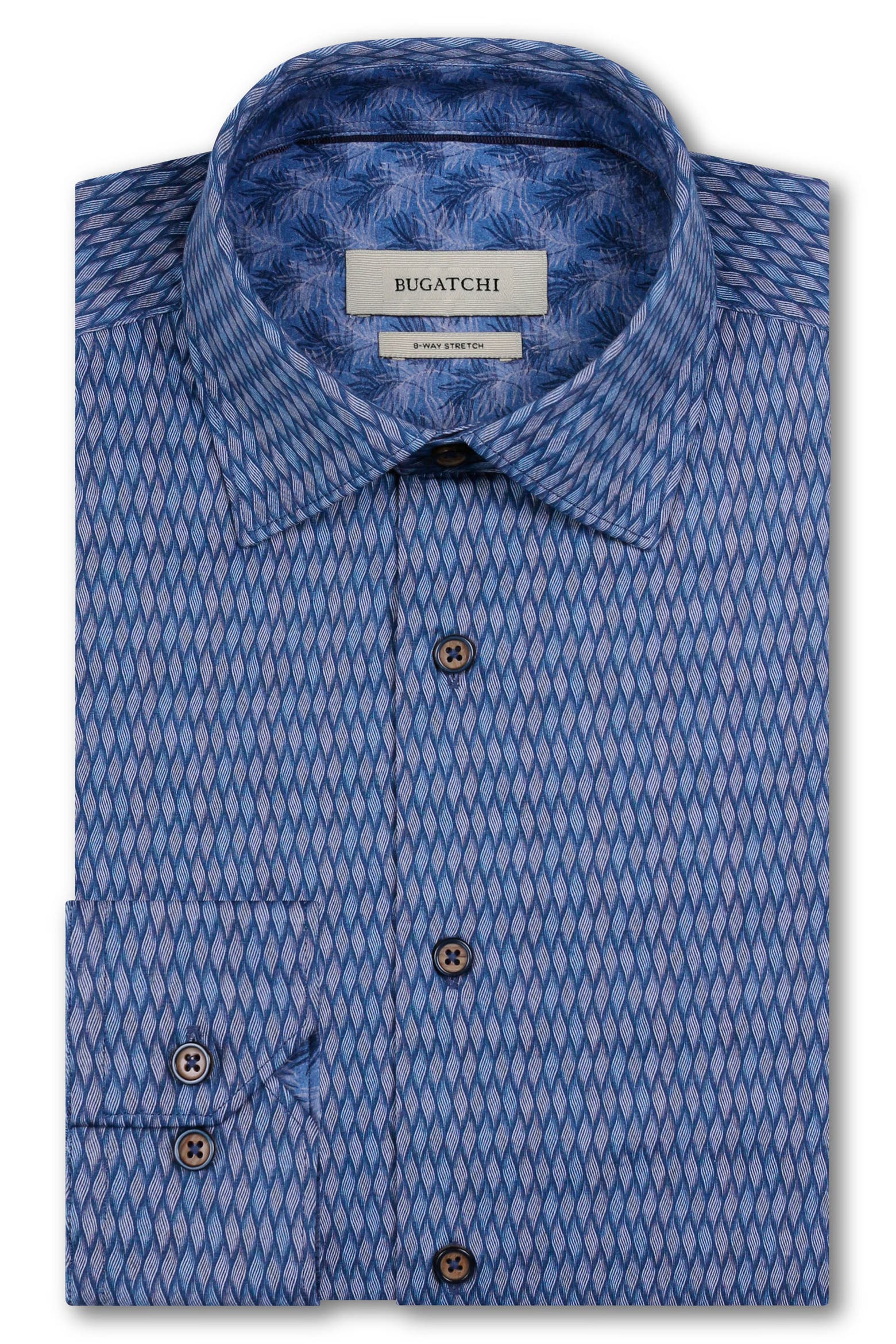 Bugatchi Jimmy OoohCotton Basketweave Print Button Up Shirt Men bugatchi-jimmy-ooohcotton-basketweave-print-button-up-shirt-men