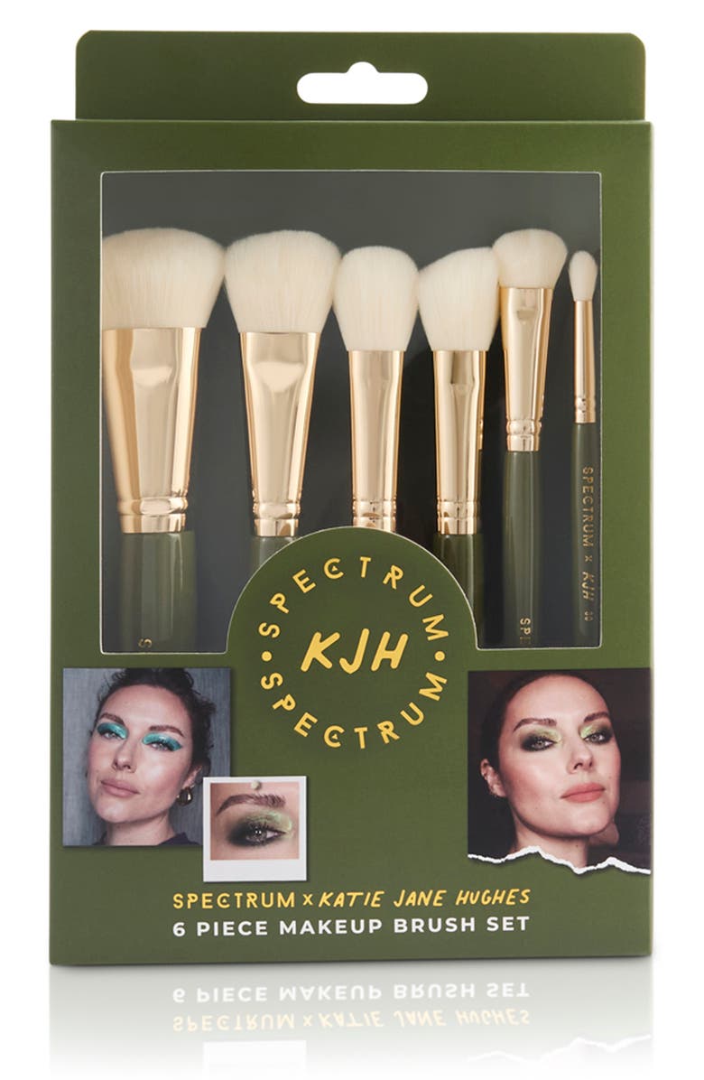 SPECTRUM x Katie Jane Hughes 6-Piece Makeup Brush Set, Main, color,