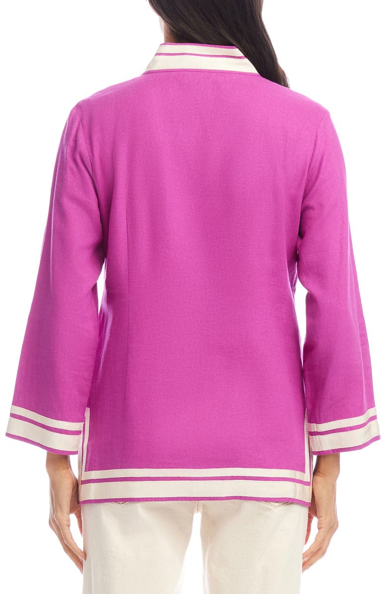 Karen Kane The St. Tropez Linen Blend Tunic, Alternate, color, Orchid