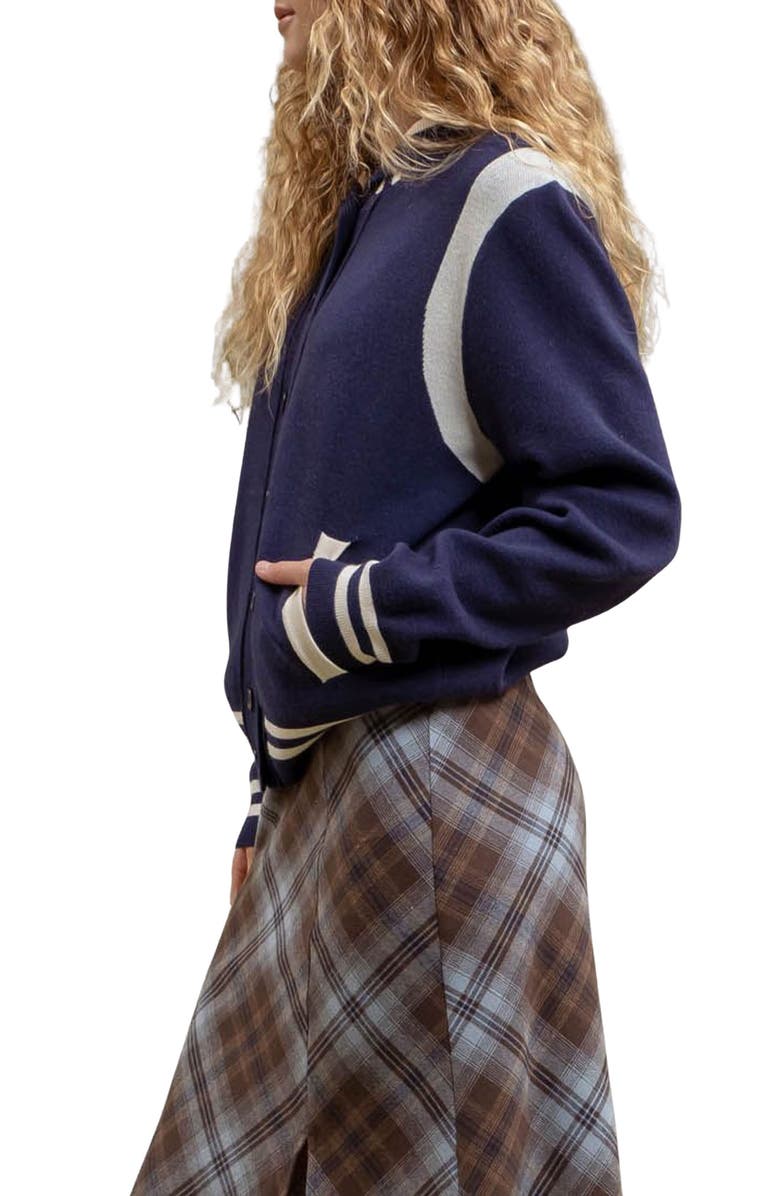 Blu Pepper Varsity Jacket, Alternate, color,