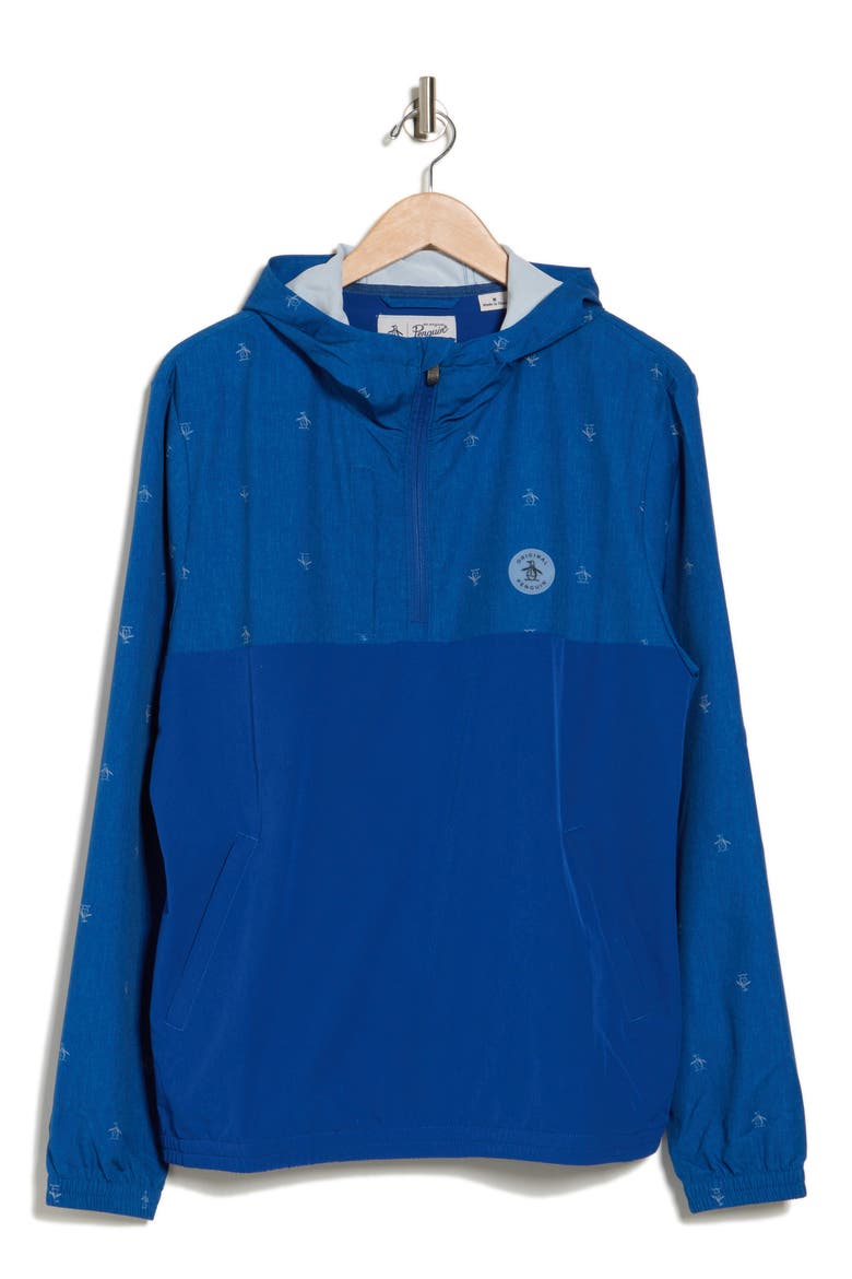 Quarter Zip Hoodie, Alternate, color, BLUEBERRY PANCAKE